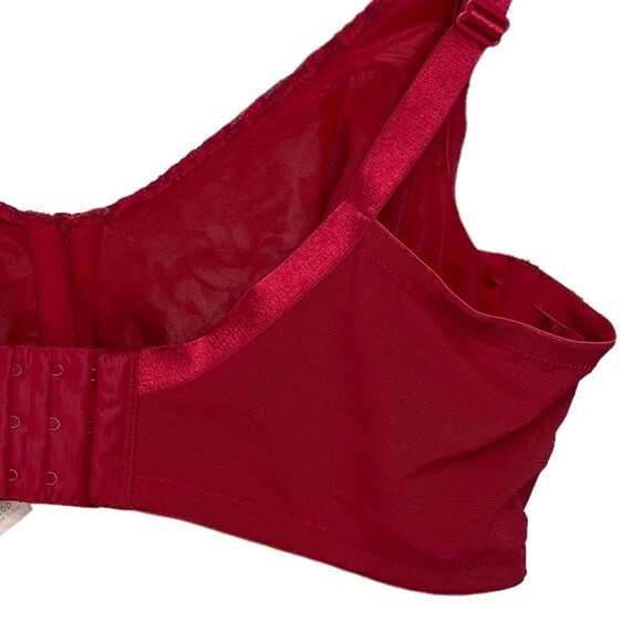 Cacique Red Unlined Full Coverage Underwire Lace Bra Size 40D - Picture 7 of 11